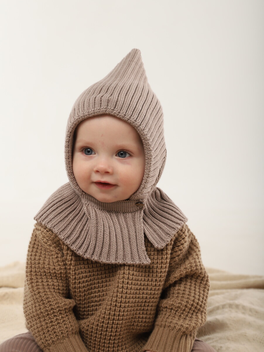 

Капор "Саша", Бежевый;какао