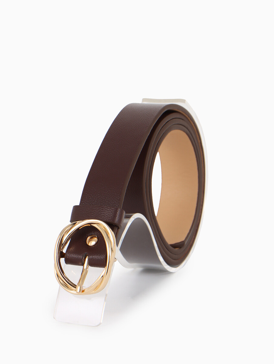 

Ремень женский, 110×2.9 см, классическая пряжка металл, коричневый