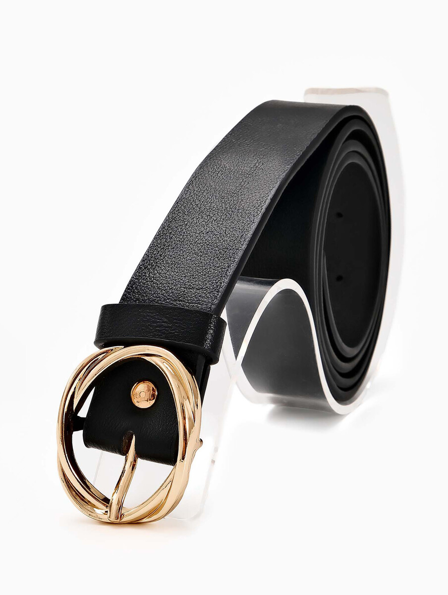 

Ремень женский, 110×2.9 см, классическая пряжка металл, черный