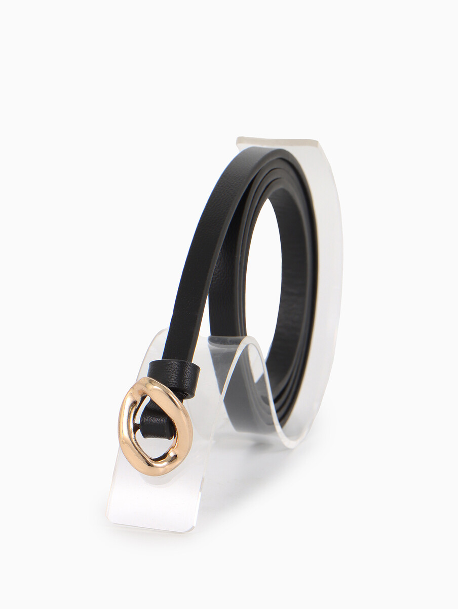 

Ремень женский тонкий, 110×1 см, золотистая пряжка металл, черный