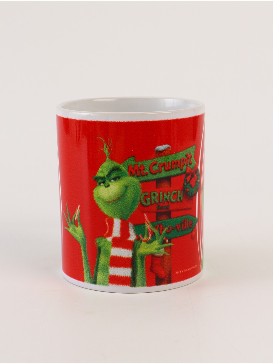 

Кружка новогодняя сублимация 320 мл, гринч, Белый