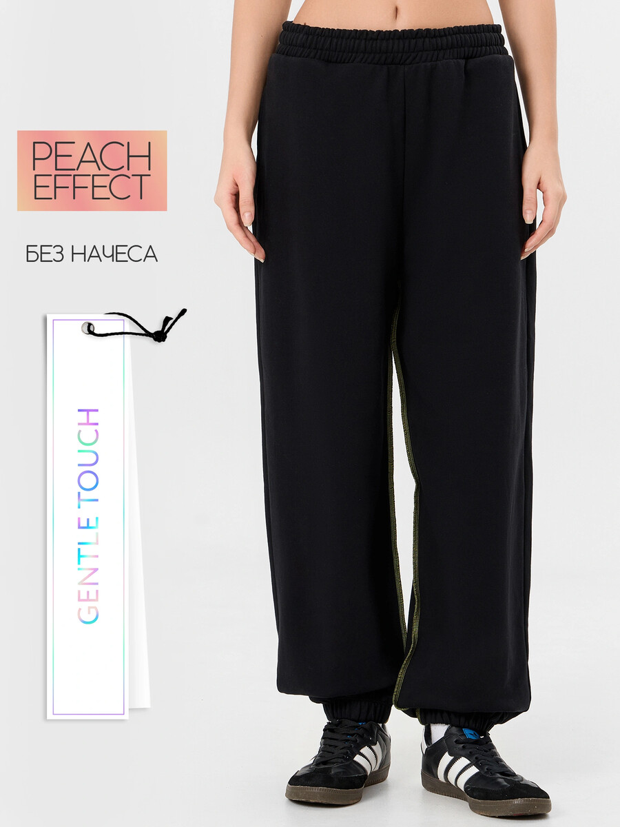 

Брюки джоггеры женские черные, Черный