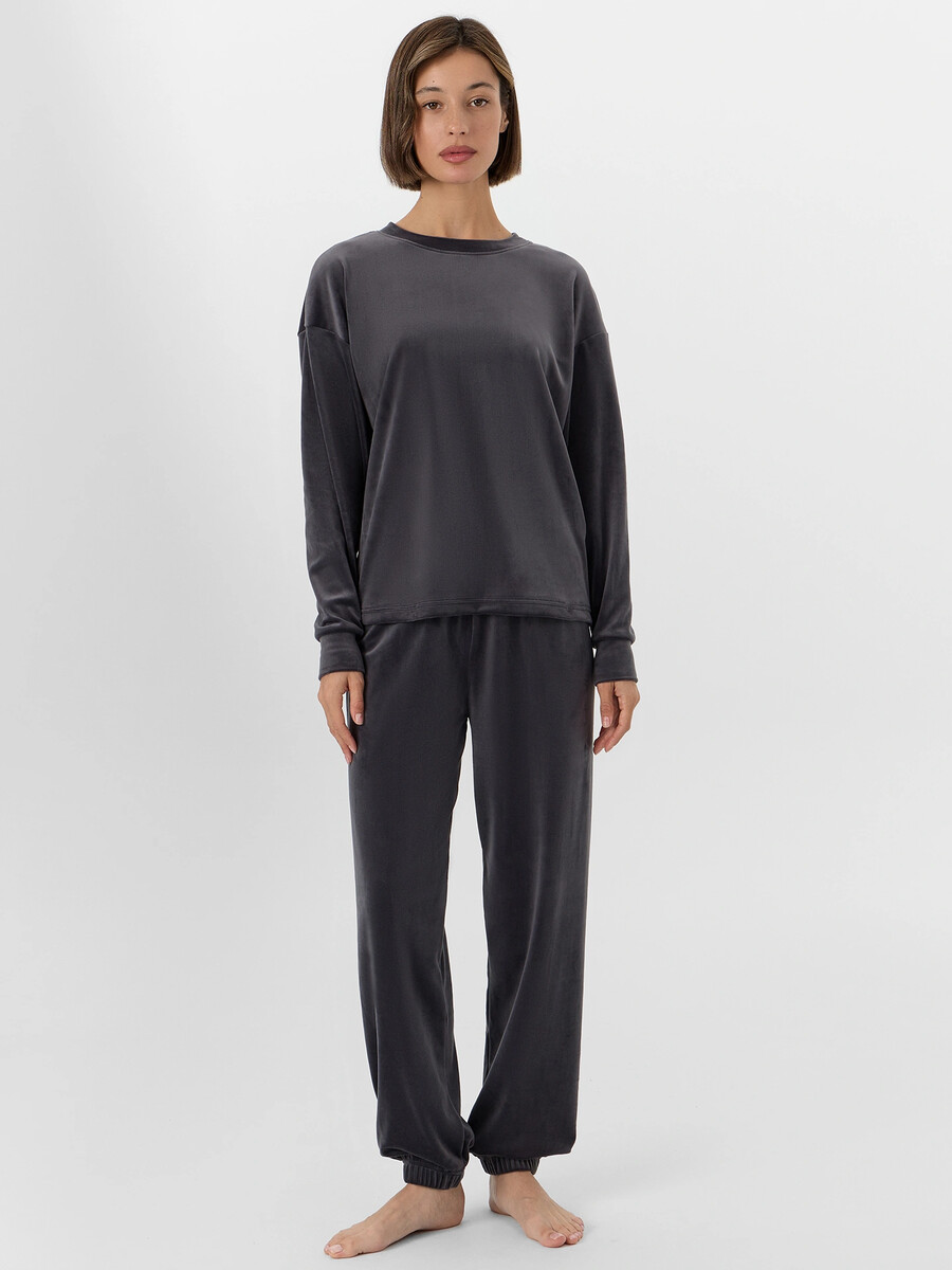 

Комплект женский велюровый серый, Серо -лиловый