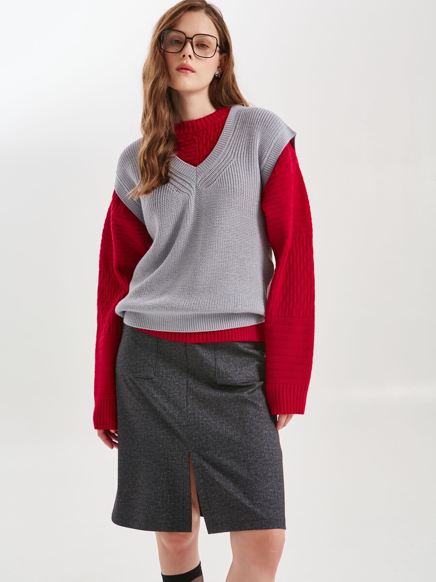 

Жилет, Серый;светлый серый