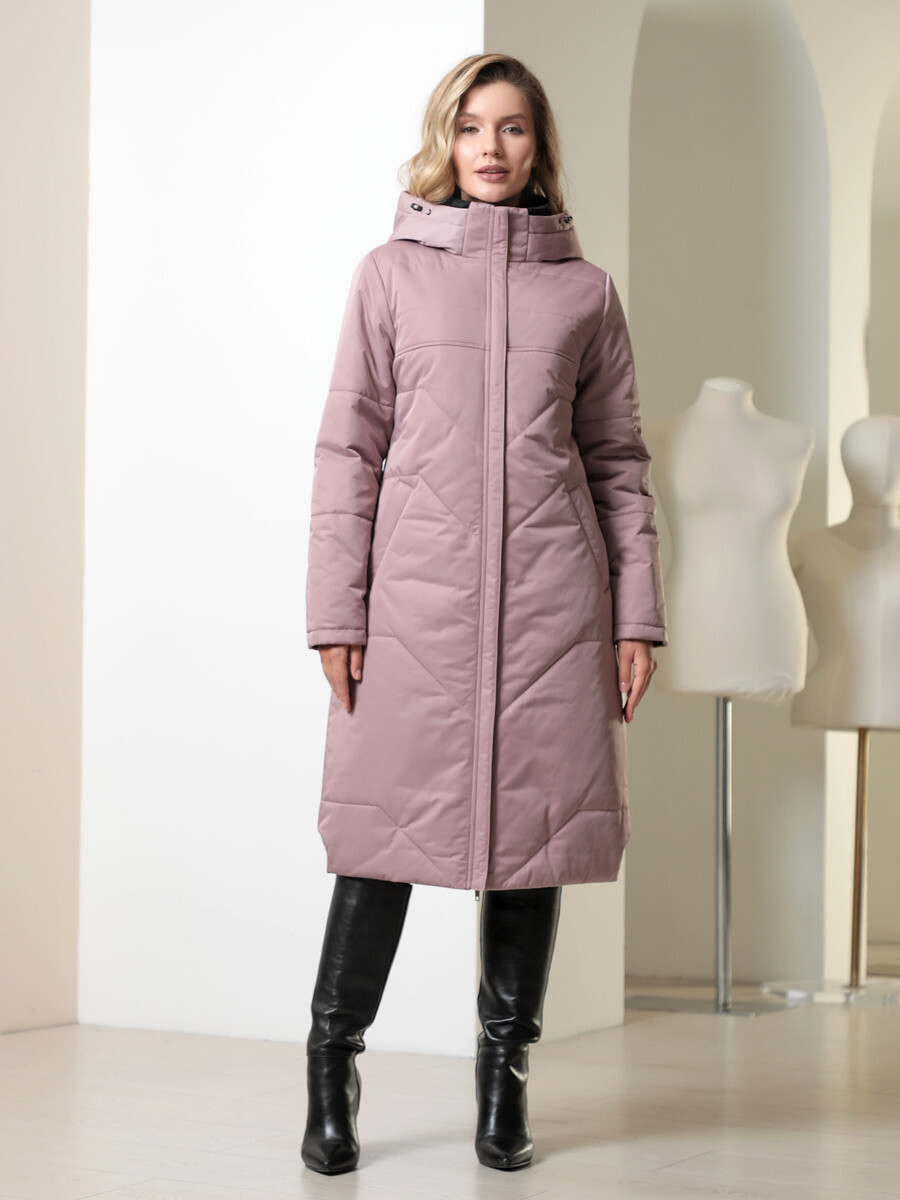 

Пальто, Розовый;серо-розовый