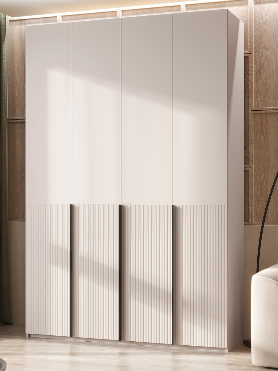 

Шкаф четырехстворчатый, Бежевый