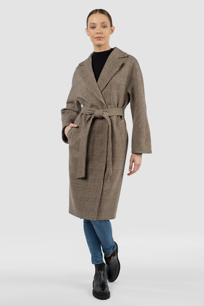 

Пальто, Коричневый;капучино