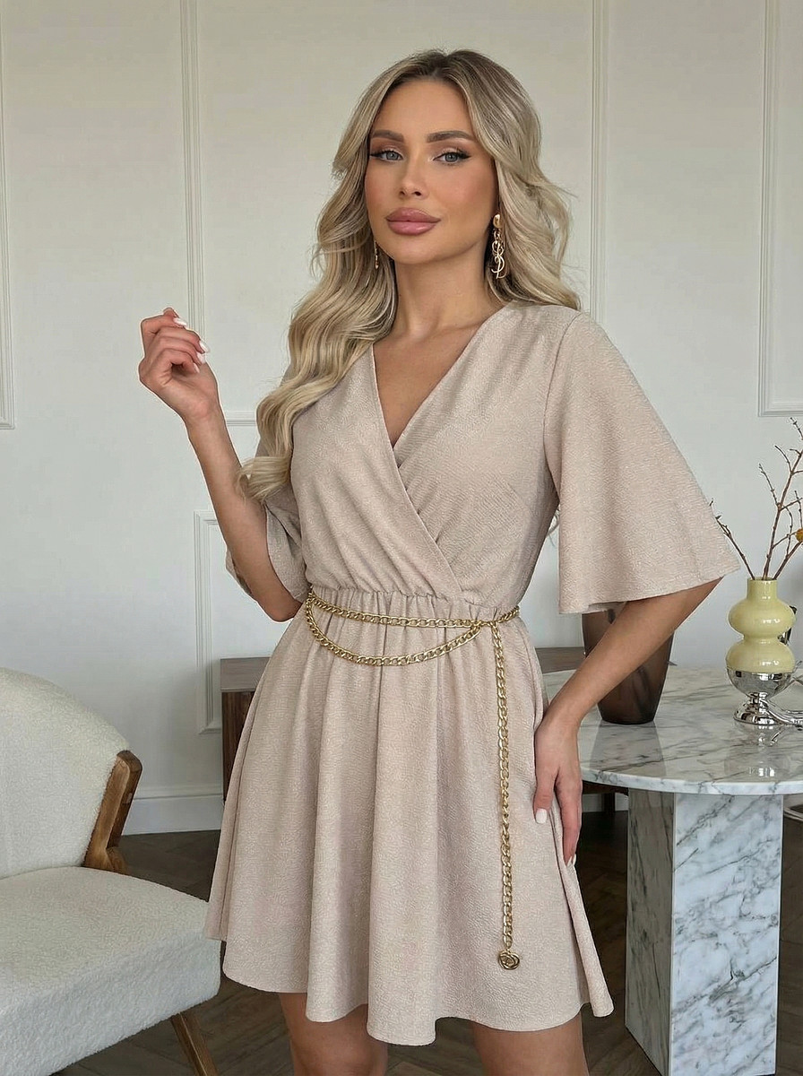 

Платье, Бежевый;золотисто-бежевый