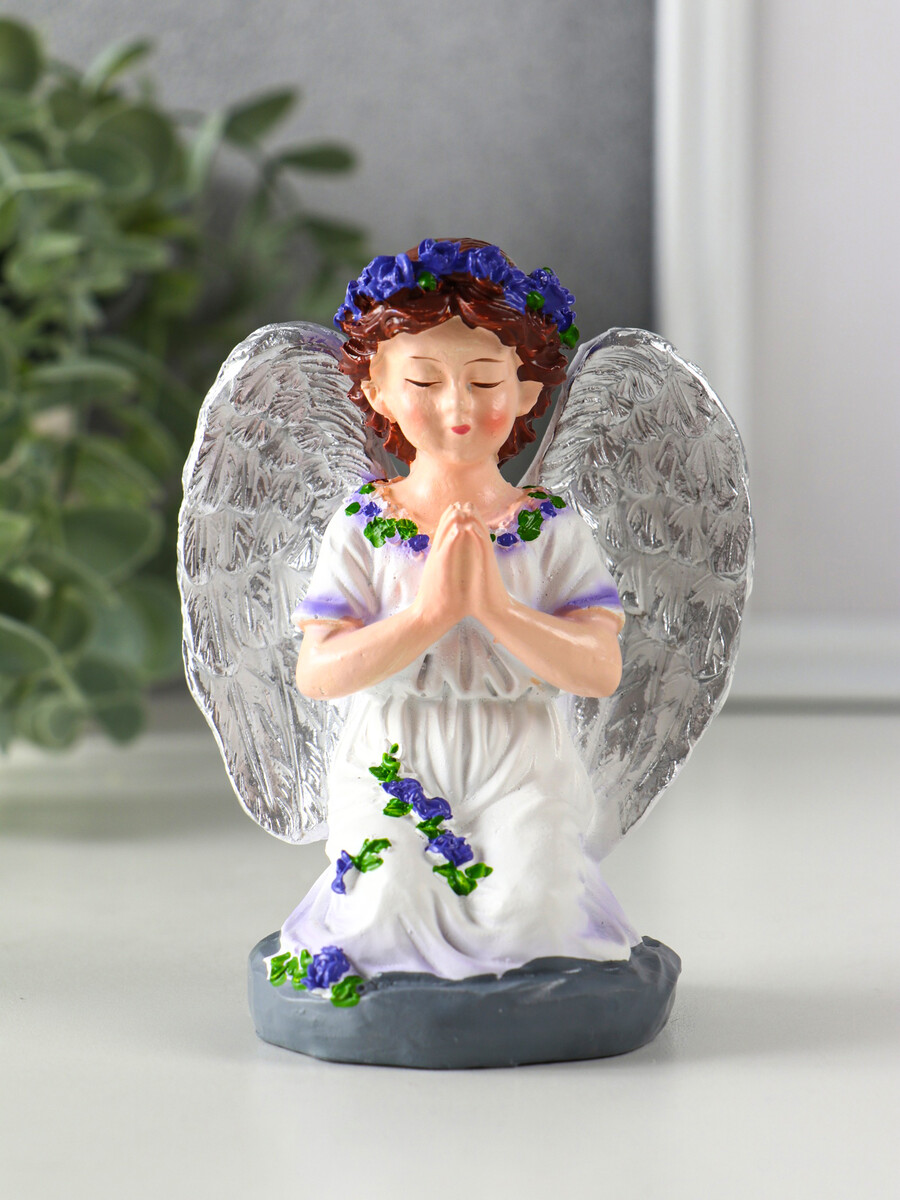 

Фигурка полистоун, Белый;сиреневый