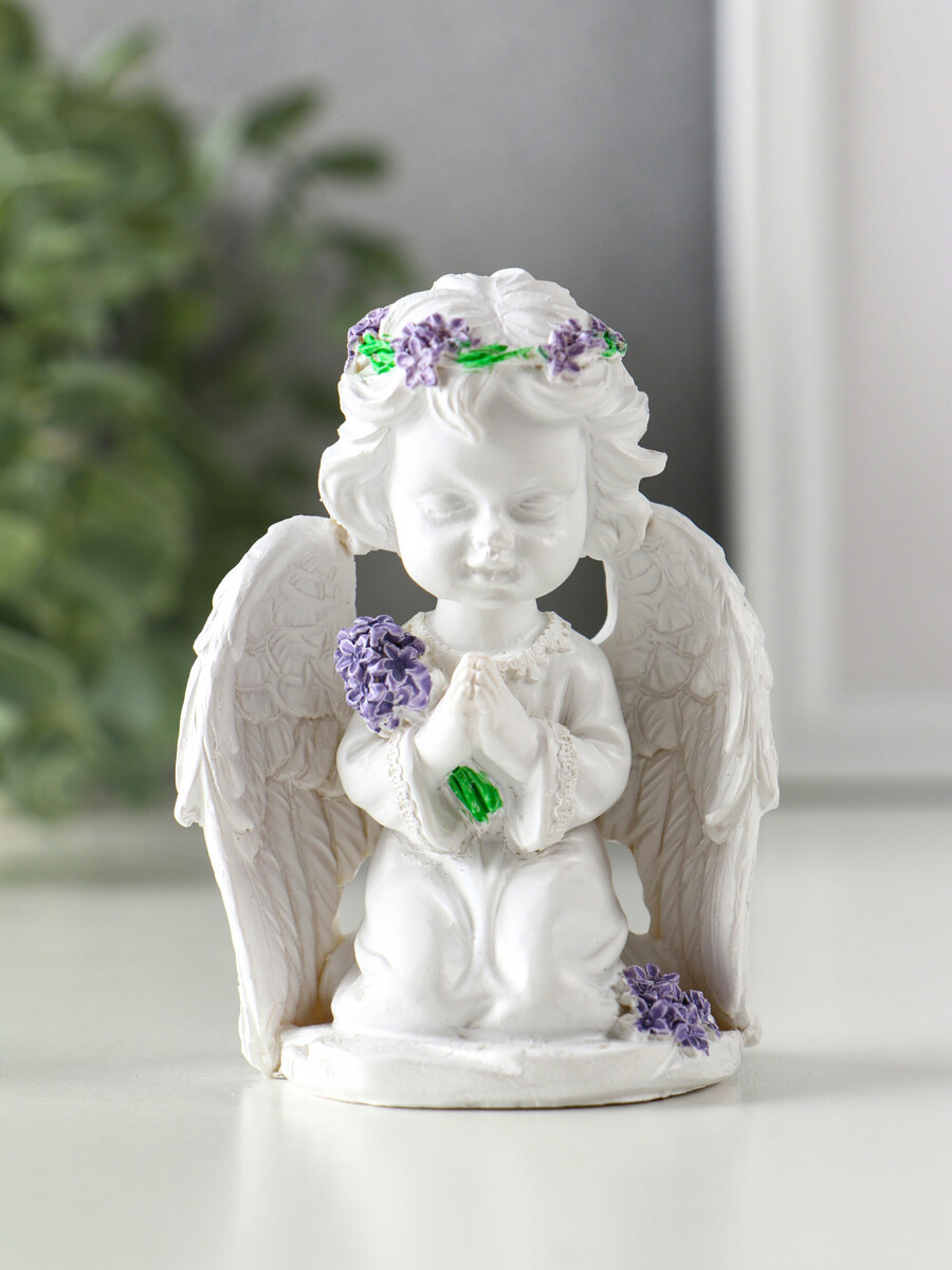 

Фигурка полистоун, Сиреневый;белый