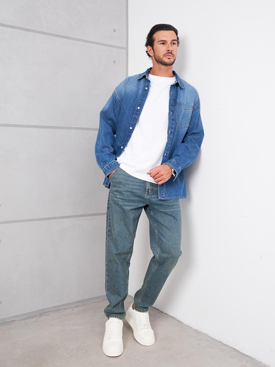 

Джинсы, Синий;стирка средняя