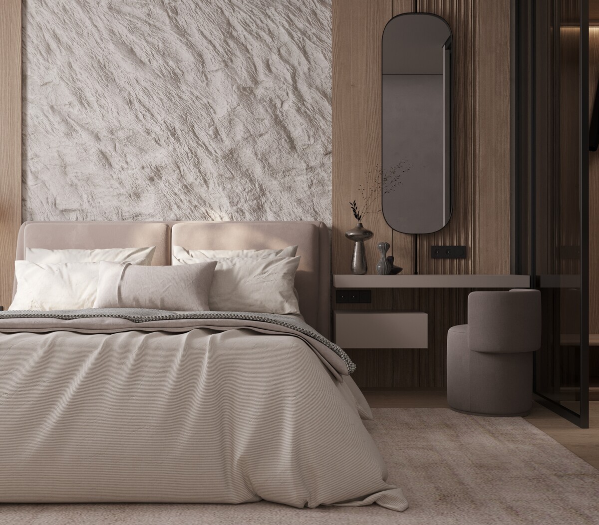 

Постельное белье 1,5 сп (2 нав), Бежевый