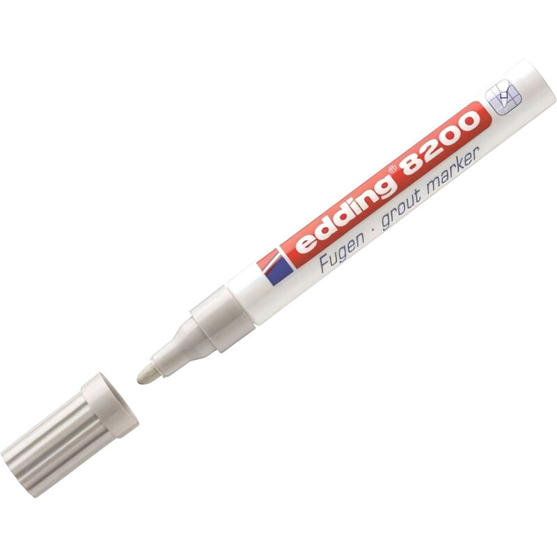 

Маркер промышленный перманентный Edding E-8200 на водной основе для межплиточных швов (кафель) серебристый 2-4 мм