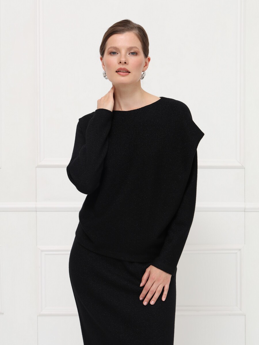 

Джемпер, Черный;черный с серебром