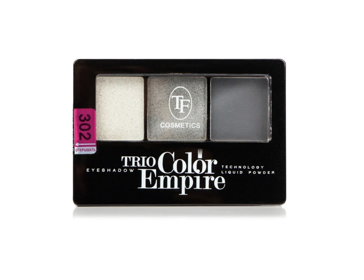 

TF Тени для век Трехцветные компактные Trio Empire Color Eyeshadow тон302 графит