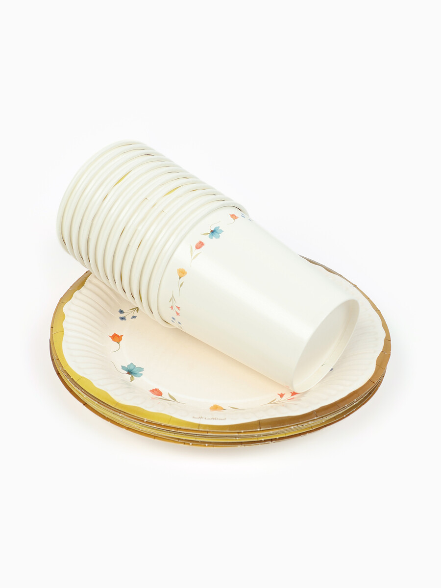 

Мп набор бумажной посуды, Белый