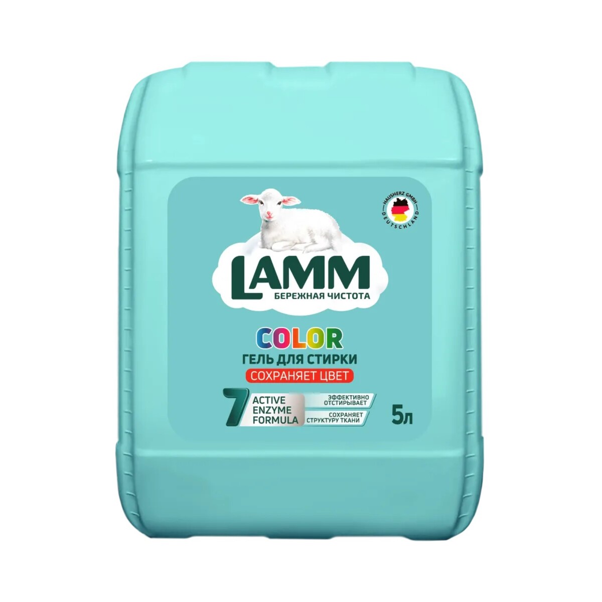 

Гель для стирки lamm color, для цветных тканей, 5 л, Голубой