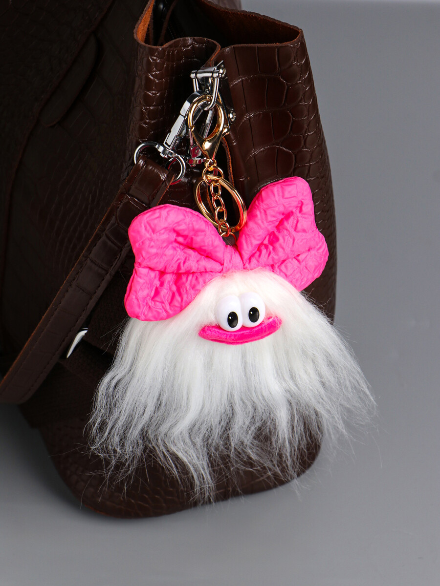 

Брелок для ключей на кольце, Белый;розовый