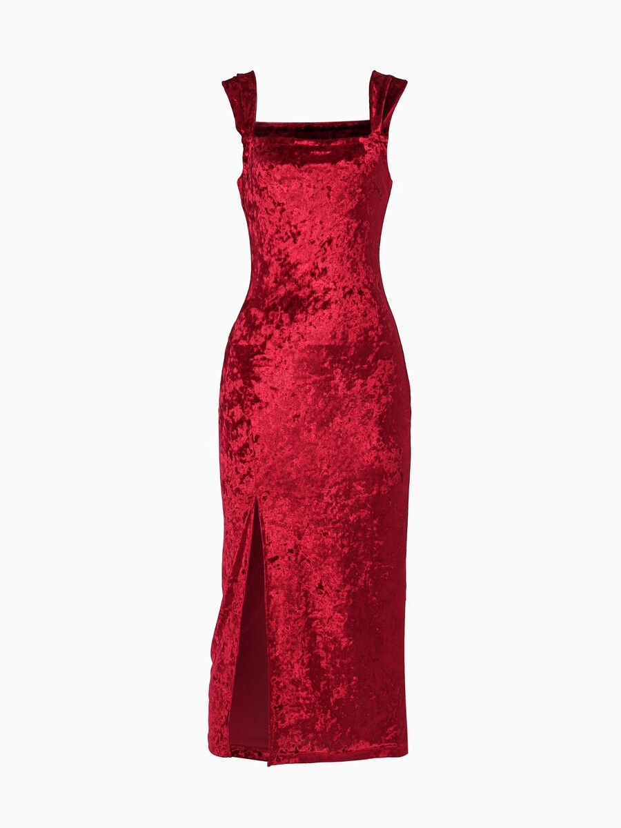

Платье бархатное, Красный