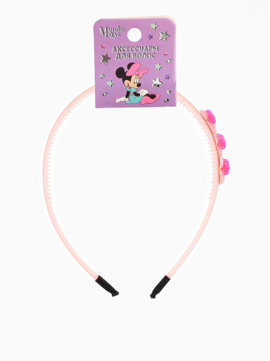 

Ободок для волос розовый, минни маус