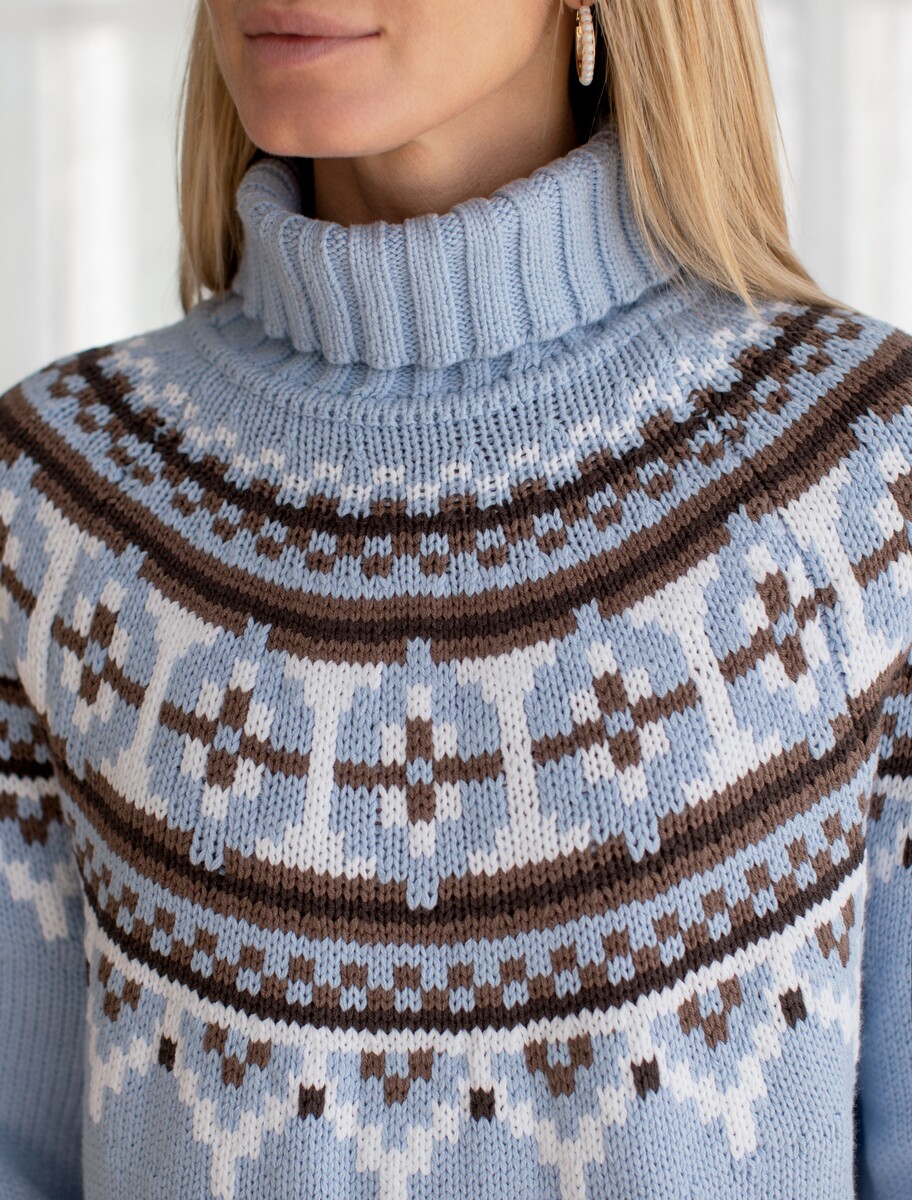 

Свитер, Голубой;голубой меланж