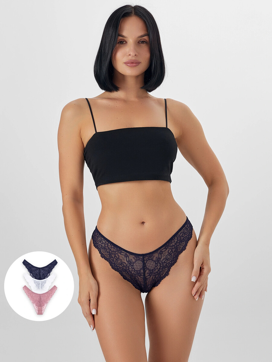 

Трусы женские (3шт.), Розовый;синий;т.синий