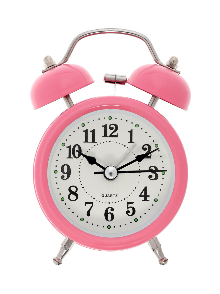 

Часы - будильник настольные, Розовый