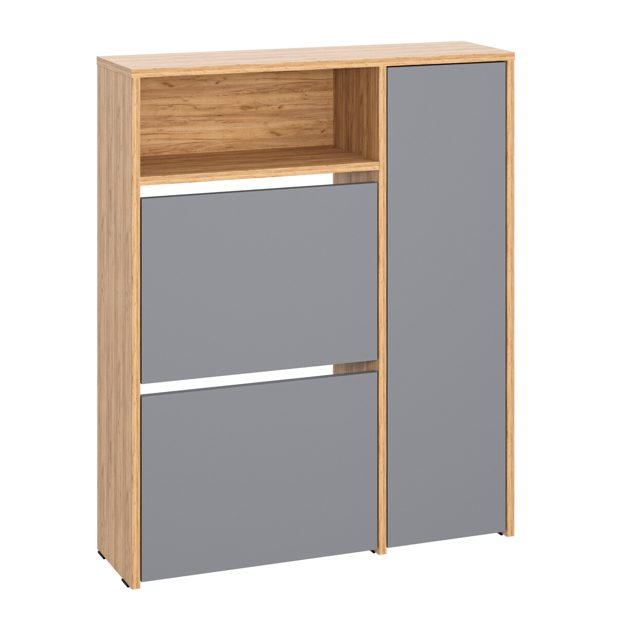 

Обувница (2 секции) с дверкой Лайт/МК, Бежевый;серый;дуб золотой крафт/серый шифер