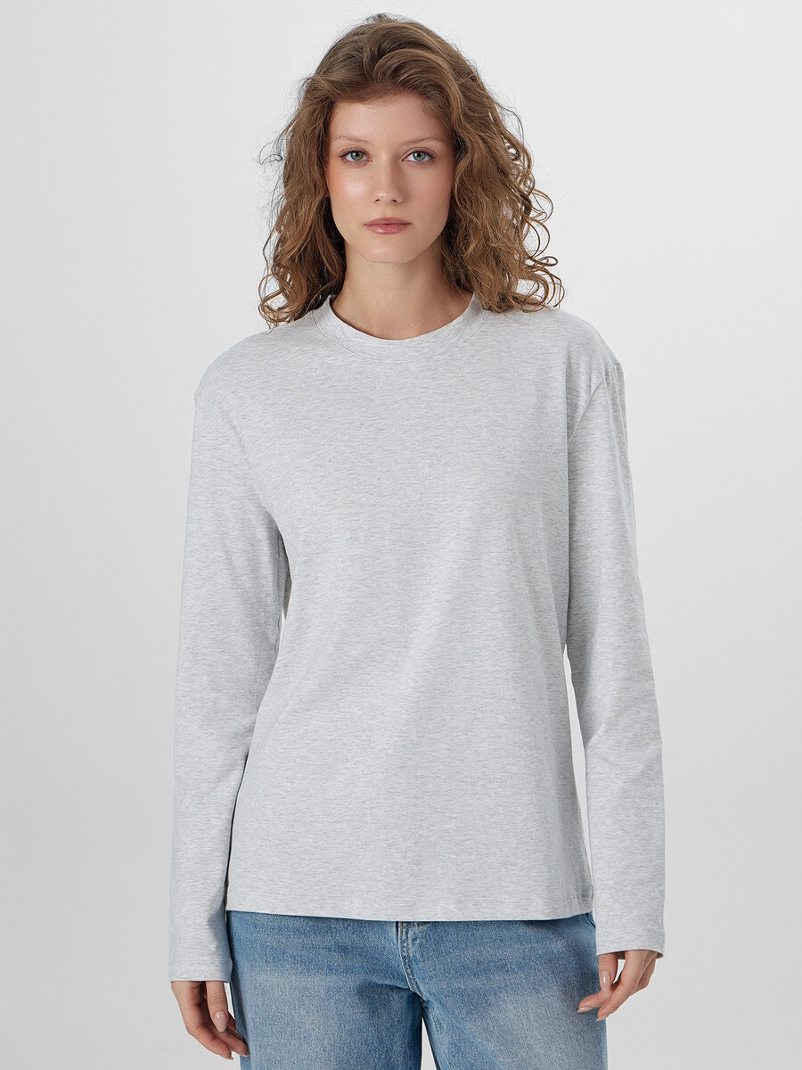 

Лонгслив женский серый, Серый;серый меланж 4306-а