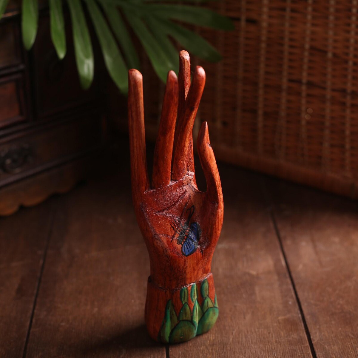 

Подставка для колец дерево, Разноцветный