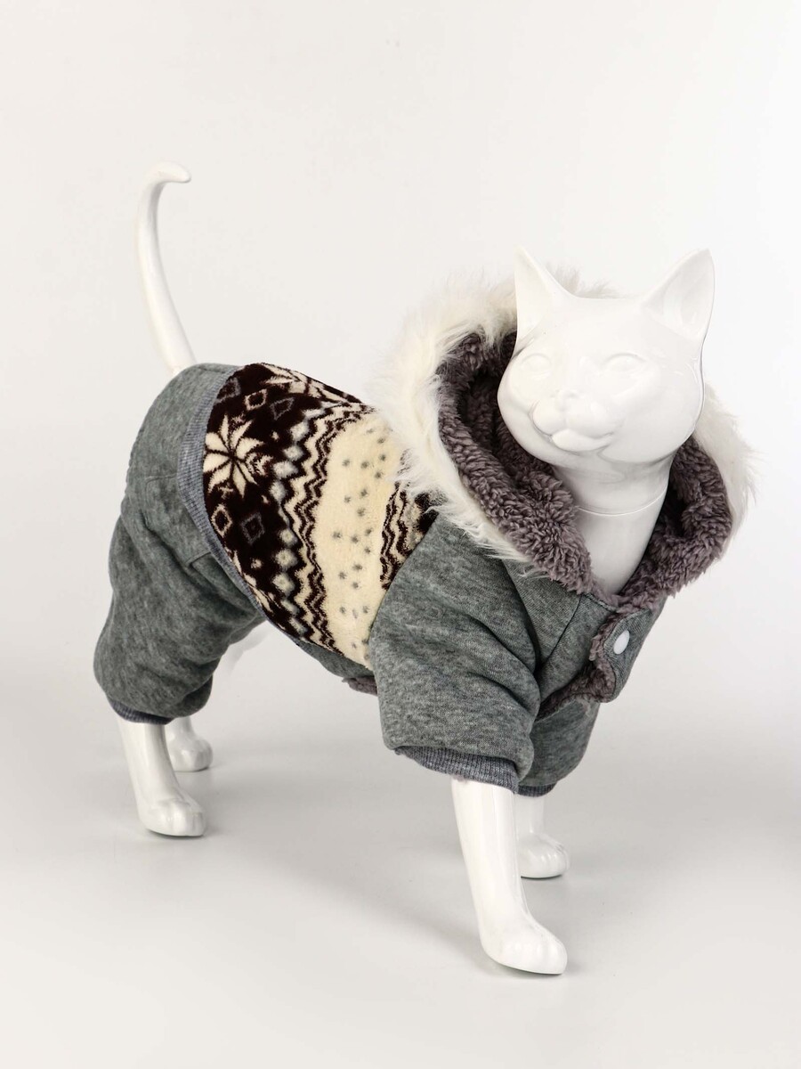 

Комбинезон, Коричневый;серый