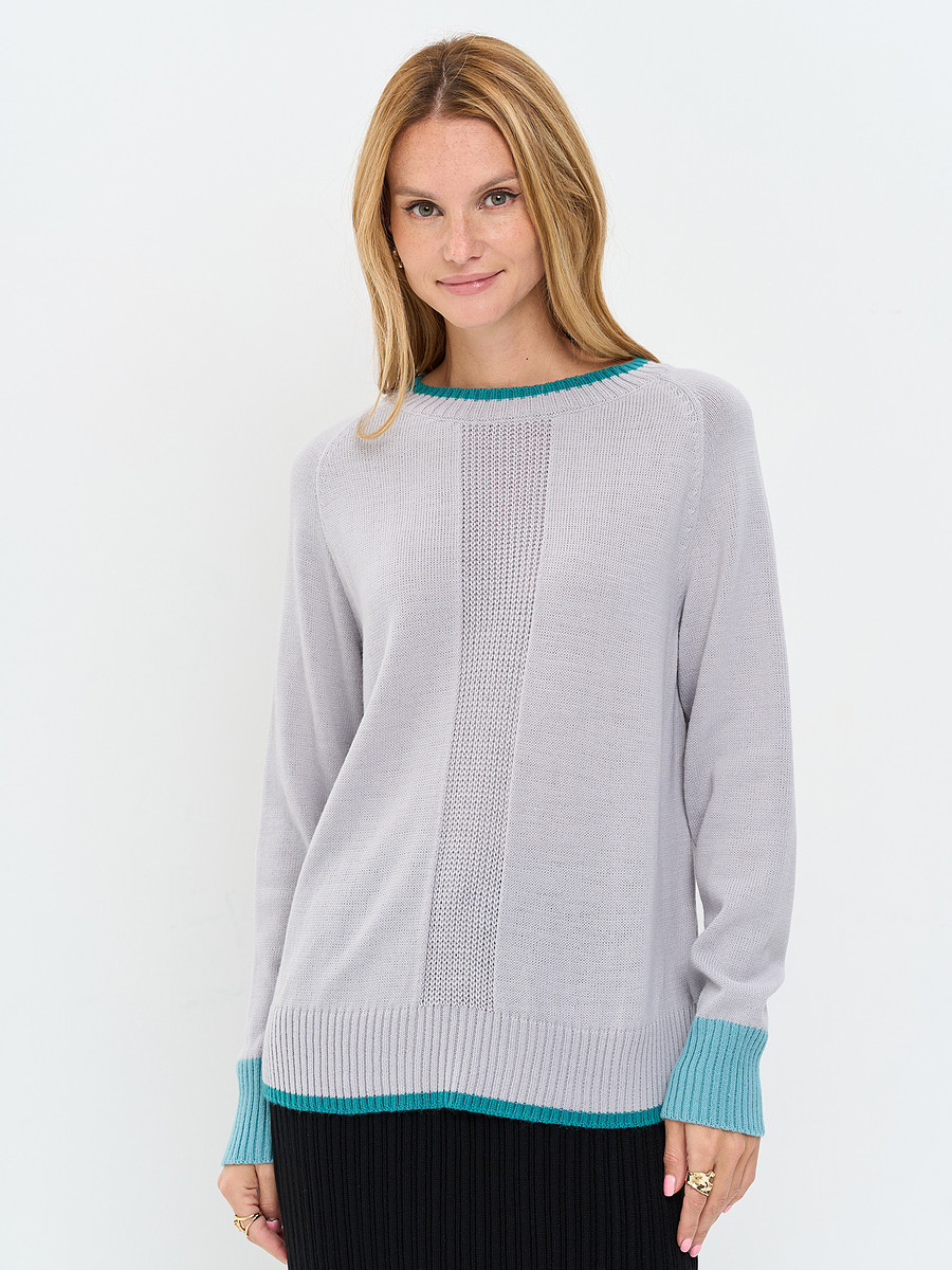 

Джемпер, Белый;туман/аквамарин/грозовое небо