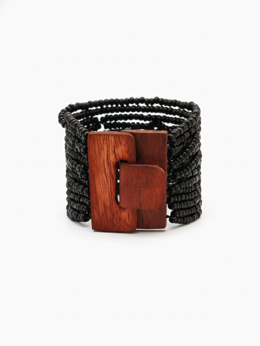 

Браслет плетеный, 20×5 см, черный