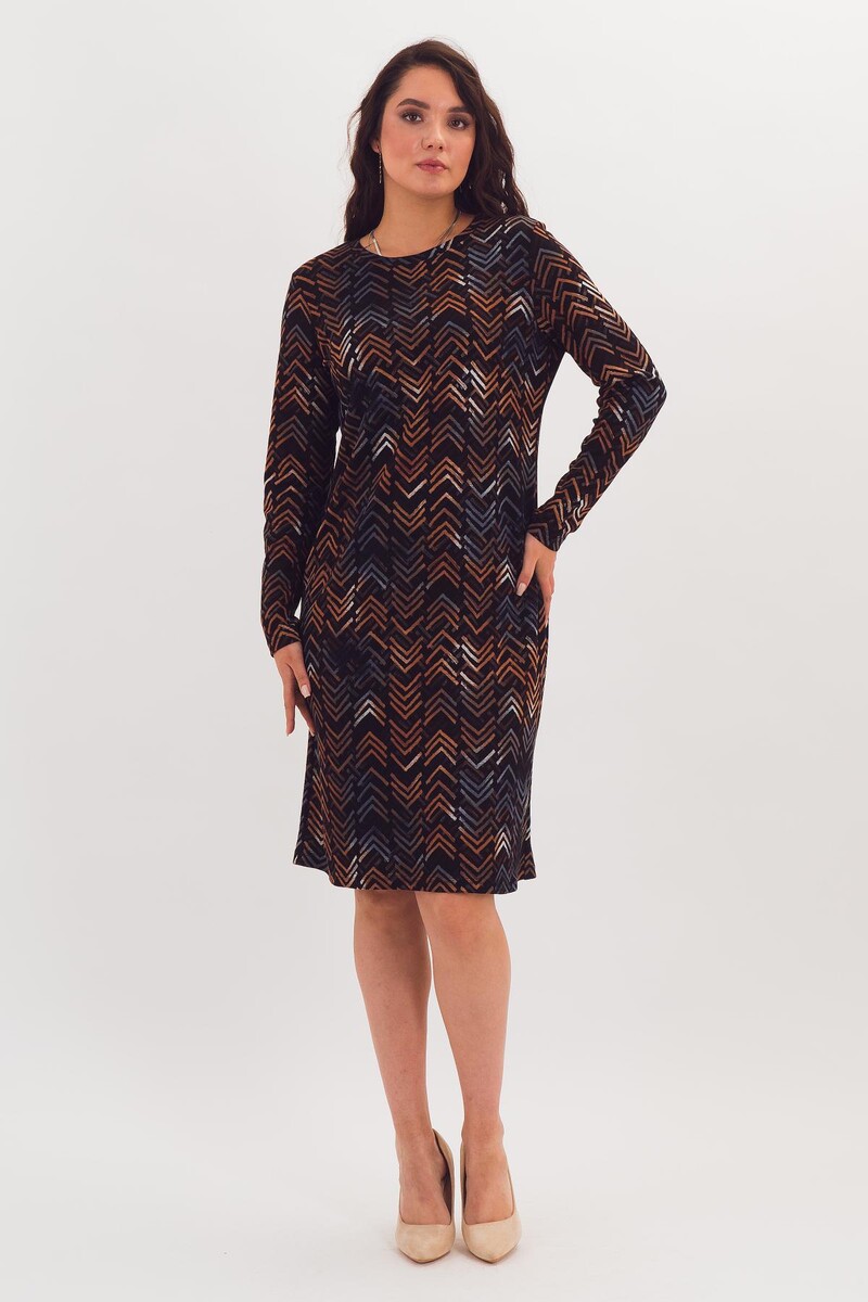 

Платье, Черный;черный оранжевый синий с рисунком