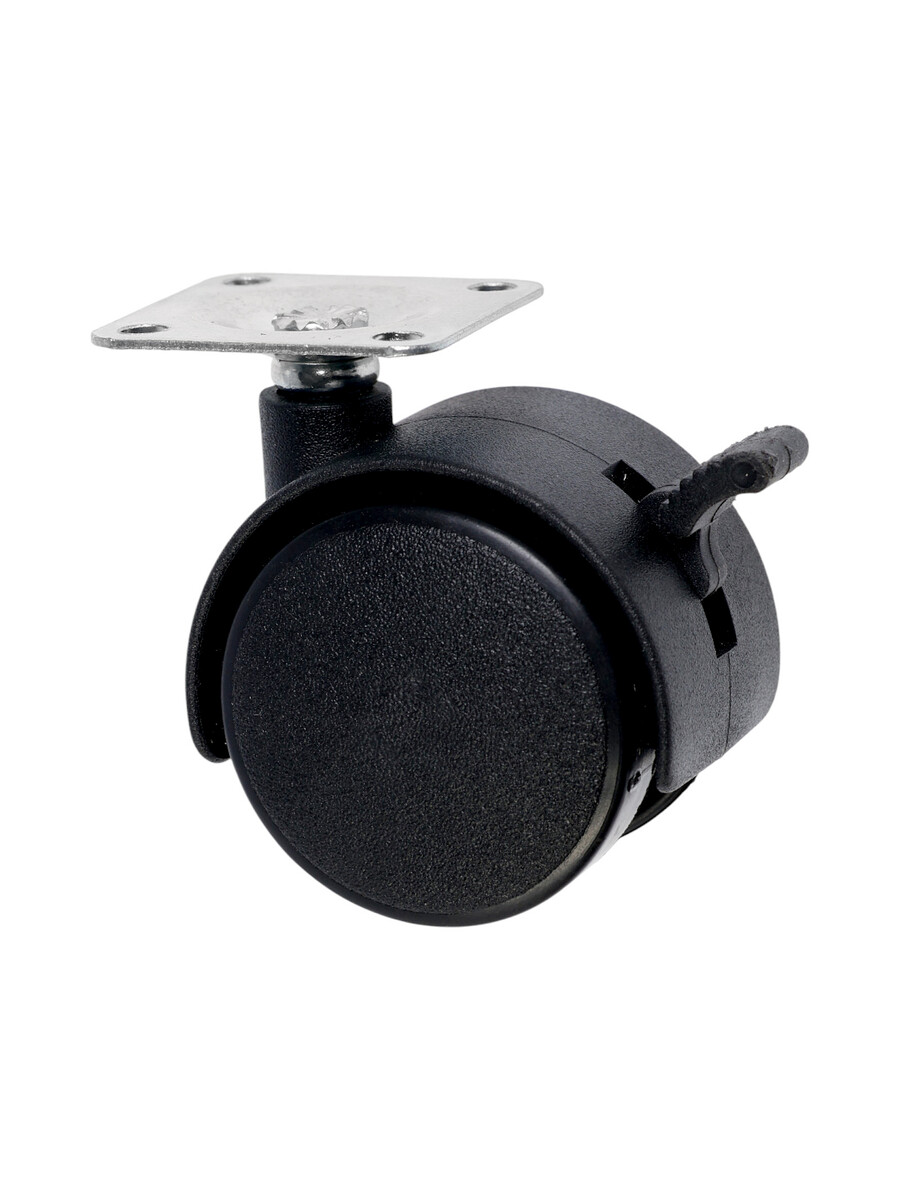 

Колесо мебельное тундра, d=40 мм, на площадке 33×33 мм, с тормозом, набор 4 шт., Черный