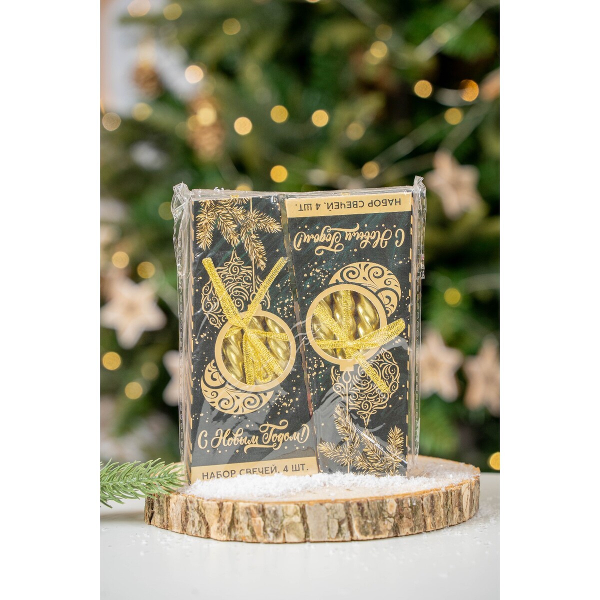 

Набор свечей новогодний 8 шт, 1,5 см х 1,5 см х 15 см