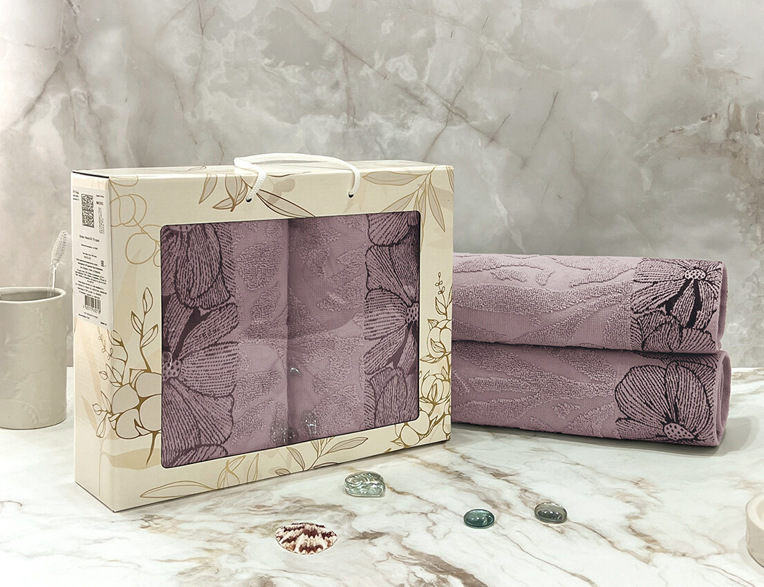 

Набор полотенец махровых Набор полотенец махровых- 2 шт.(50х90), Фиолетовый