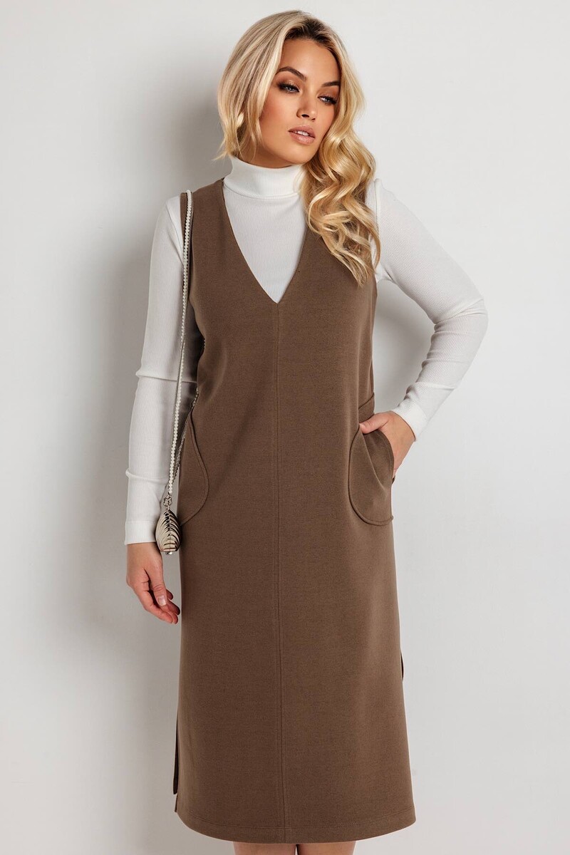 

Сарафан, Коричневый;бежево-коричневый