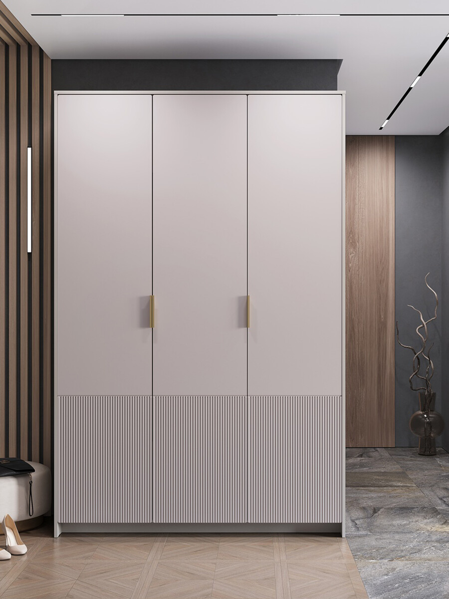 

Шкаф прямой трехстворчатый, Бежевый