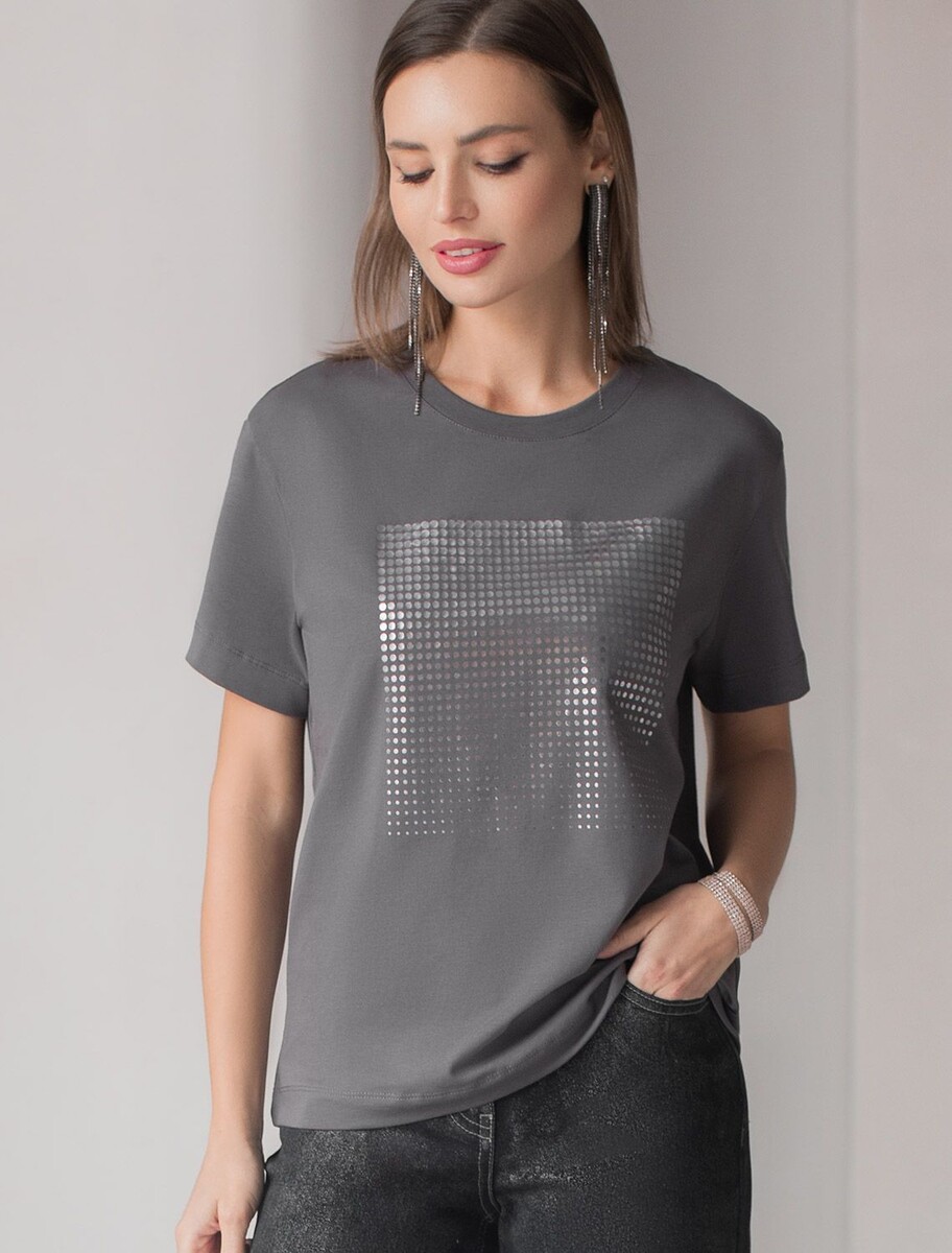 

Футболка, Серый;т.серый_фольга