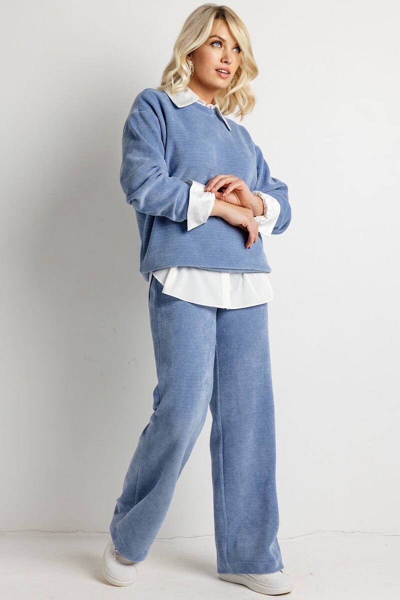 

Брюки, Голубой;джинсовый