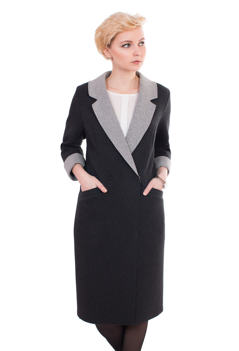 

Пальто, Серый;т.серый