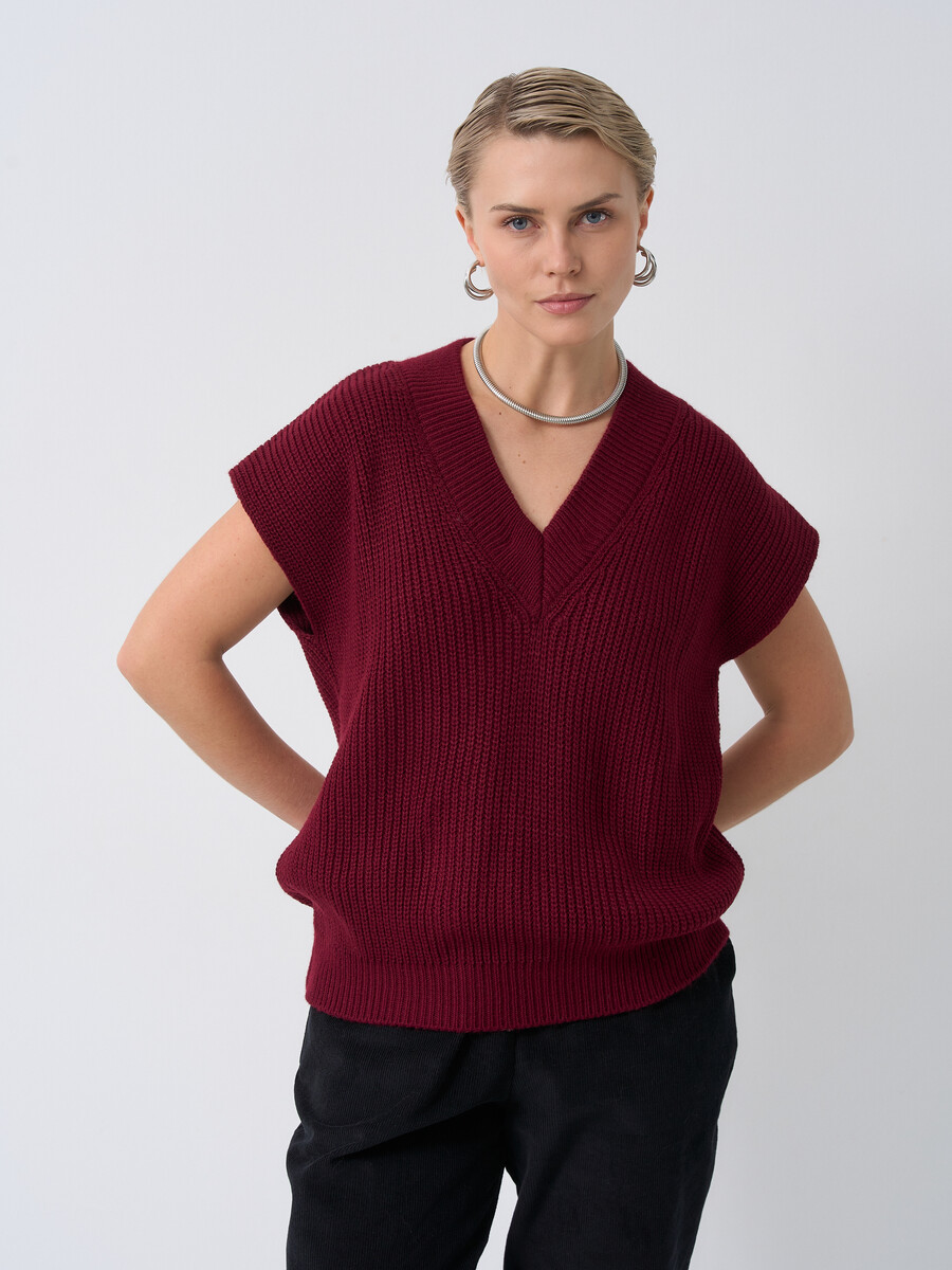 

Жилет, Бордовый;бордо