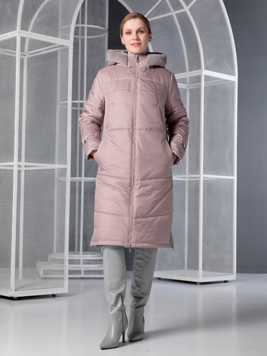 

Пальто, Розовый;серо-лиловый