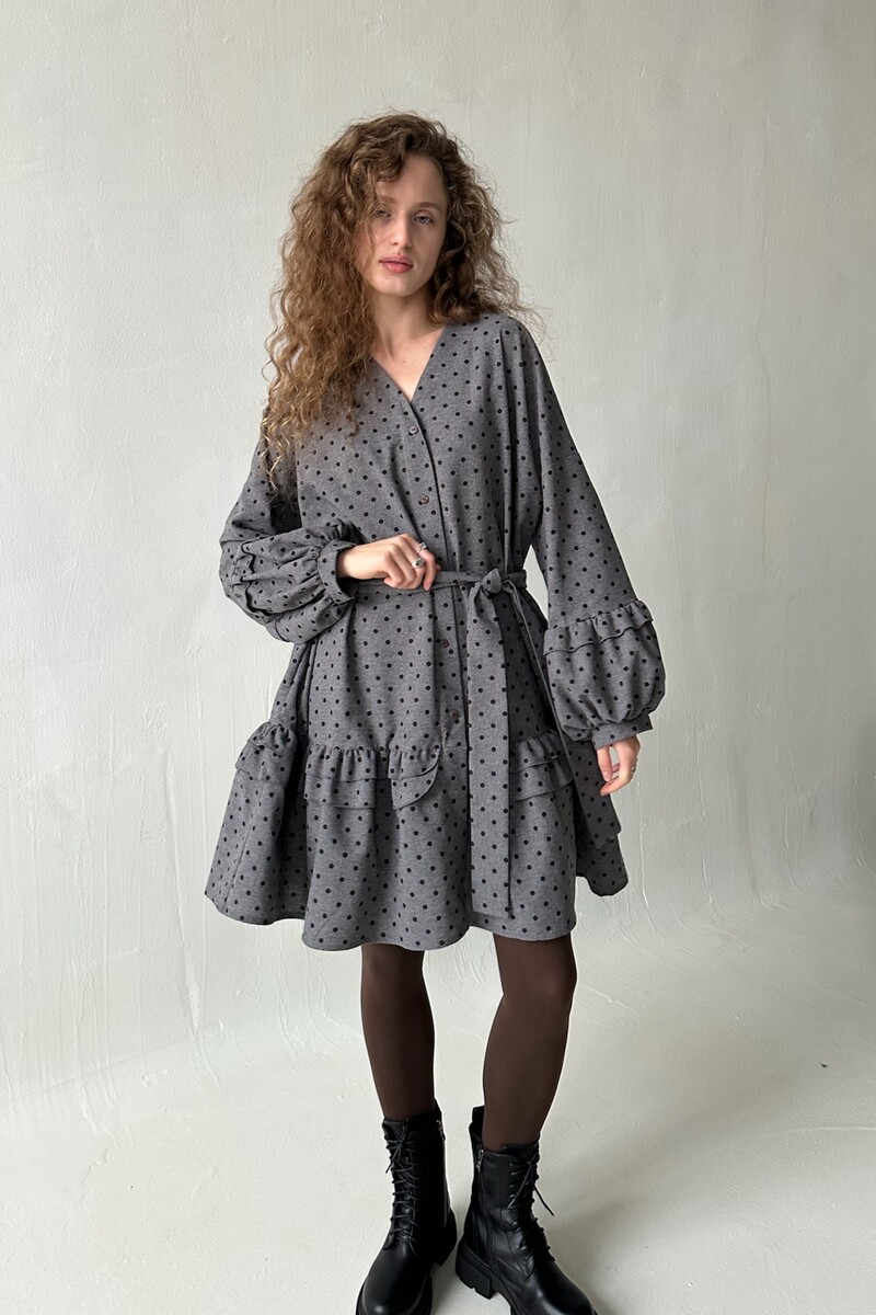 

Платье, Серый;черный