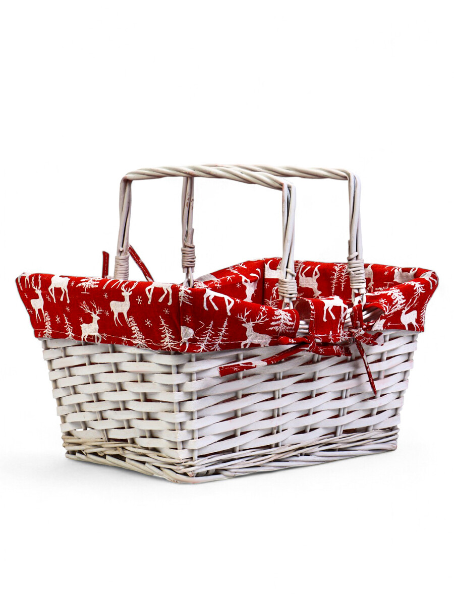 

Корзина плетеная для хранения, Белый