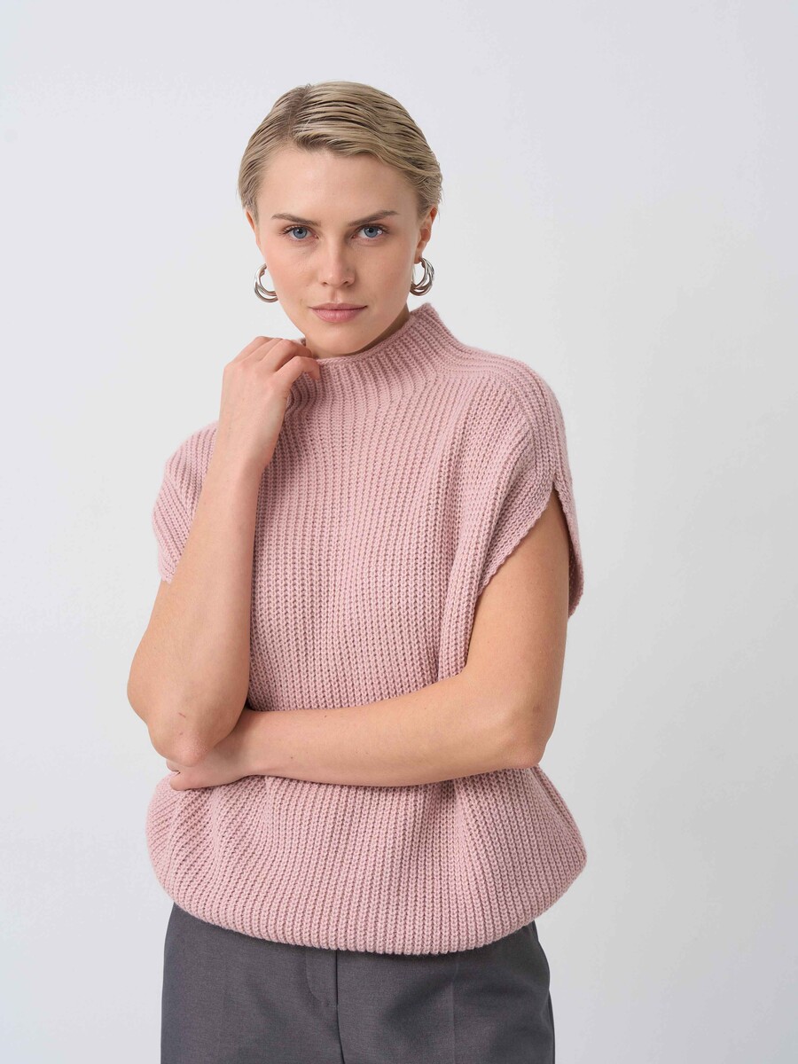 

Жилет, Розовый;пудра