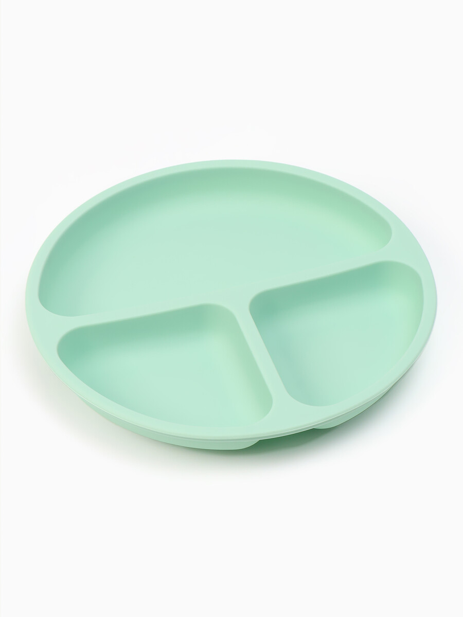 

Тарелка детская секционная, 3 секции, бирюзовый, mum&baby