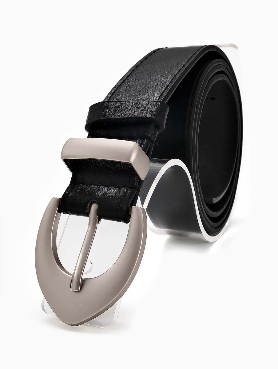 

Ремень женский, 110×3 см, пряжка металл матовая, серебристая, черный