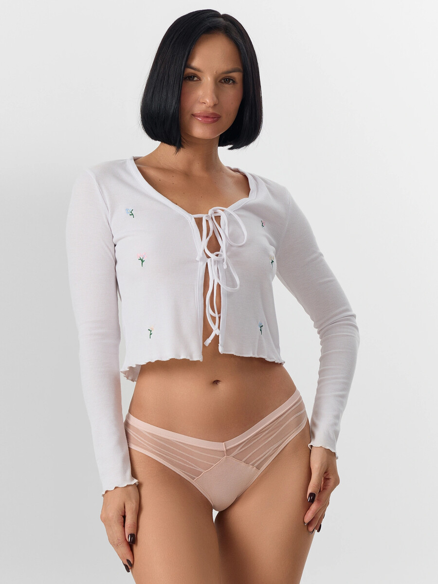 

Трусы женские, Бежевый;полоска на бежевом